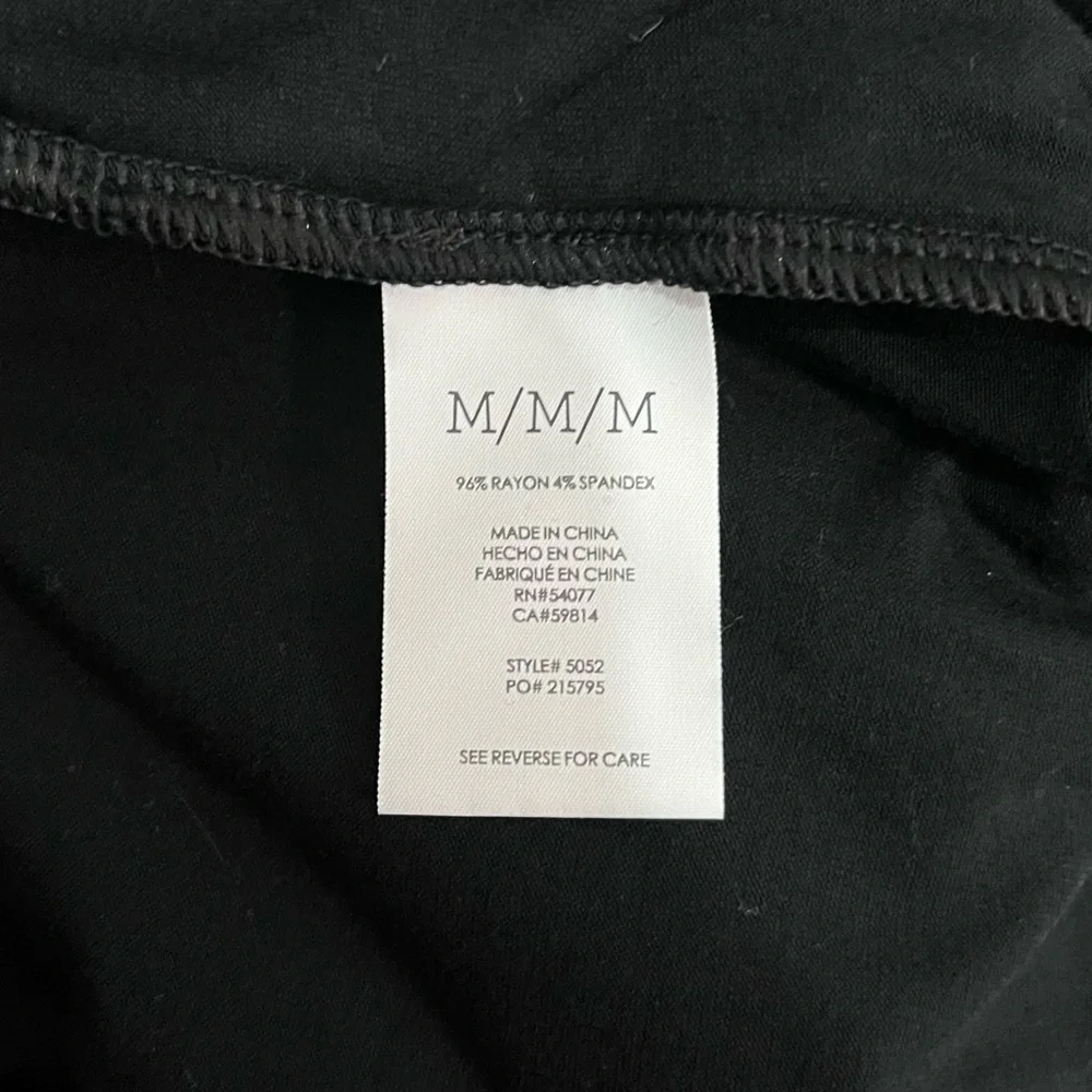 Cabi 5052  Black Run Around Ruched high low Stretchy knit Maxi Skirt size Medium